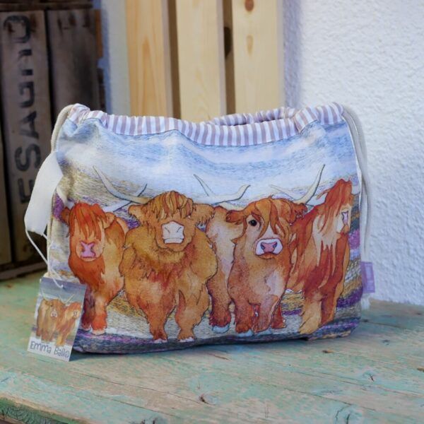 Emma Ball bolsa de proyecto Highland Cows