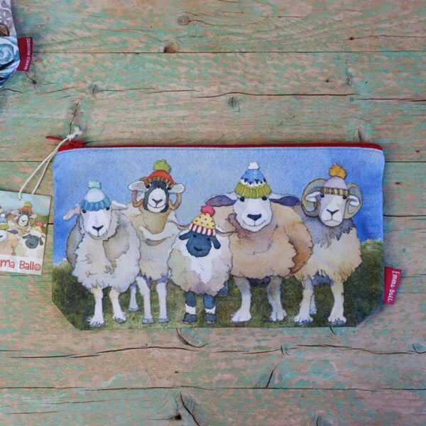 Emma Ball bolsa de proyecto cremallera Happy Sheep