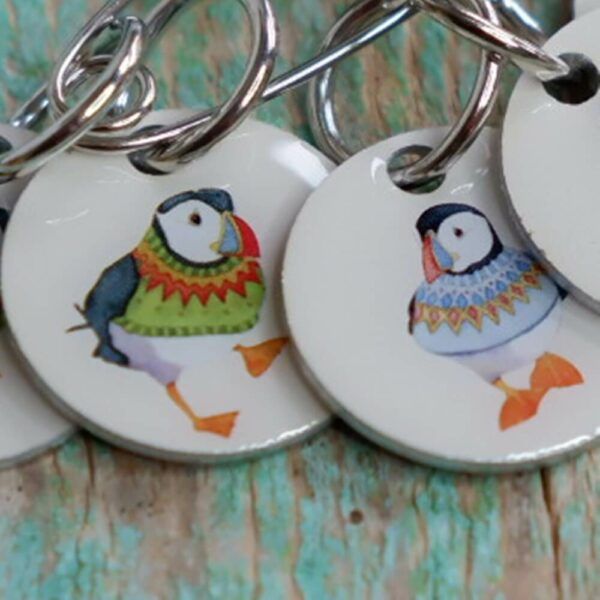 Emma Ball marcadores Woolly Puffins detalle